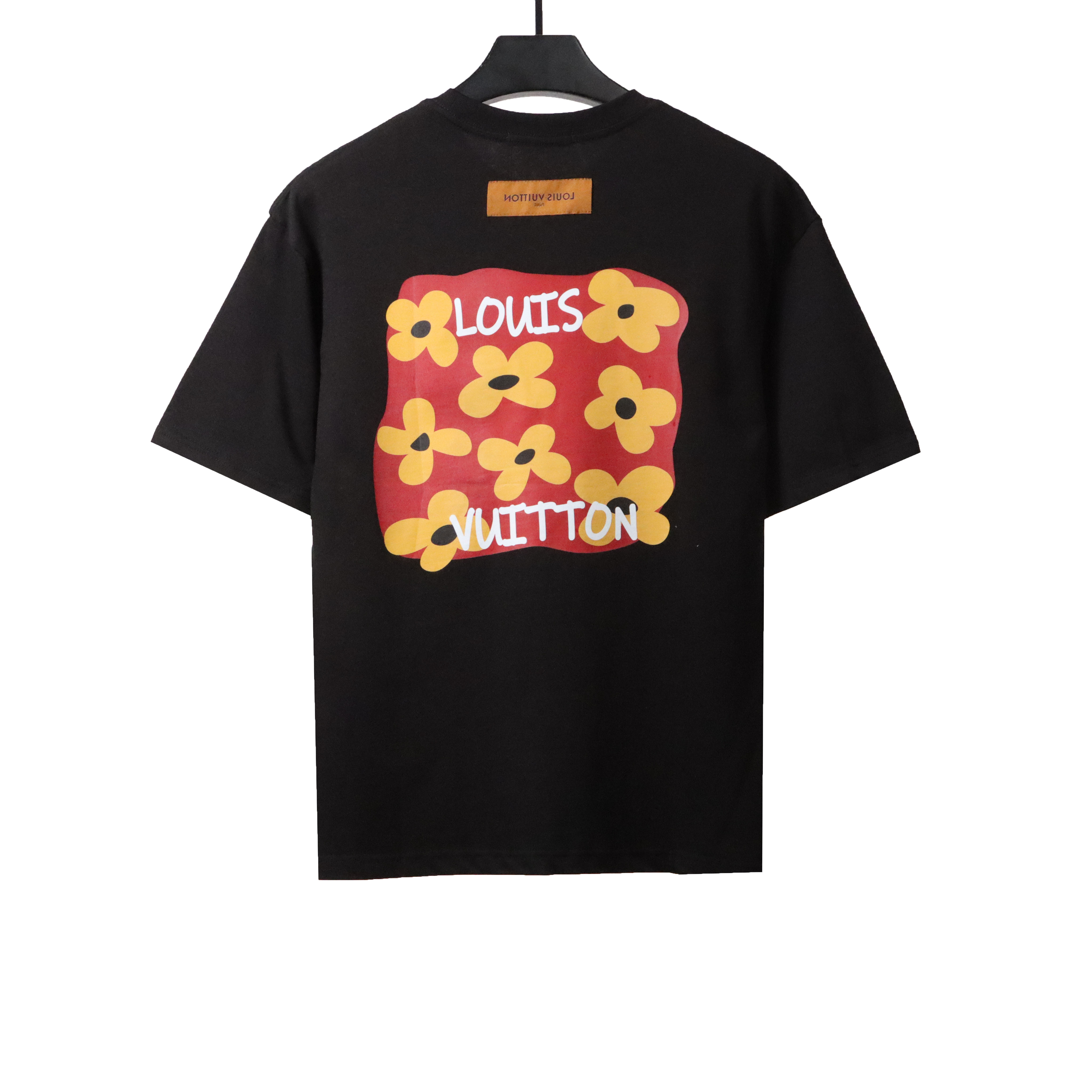 Louis Vuitton back flower print T-Shirts black