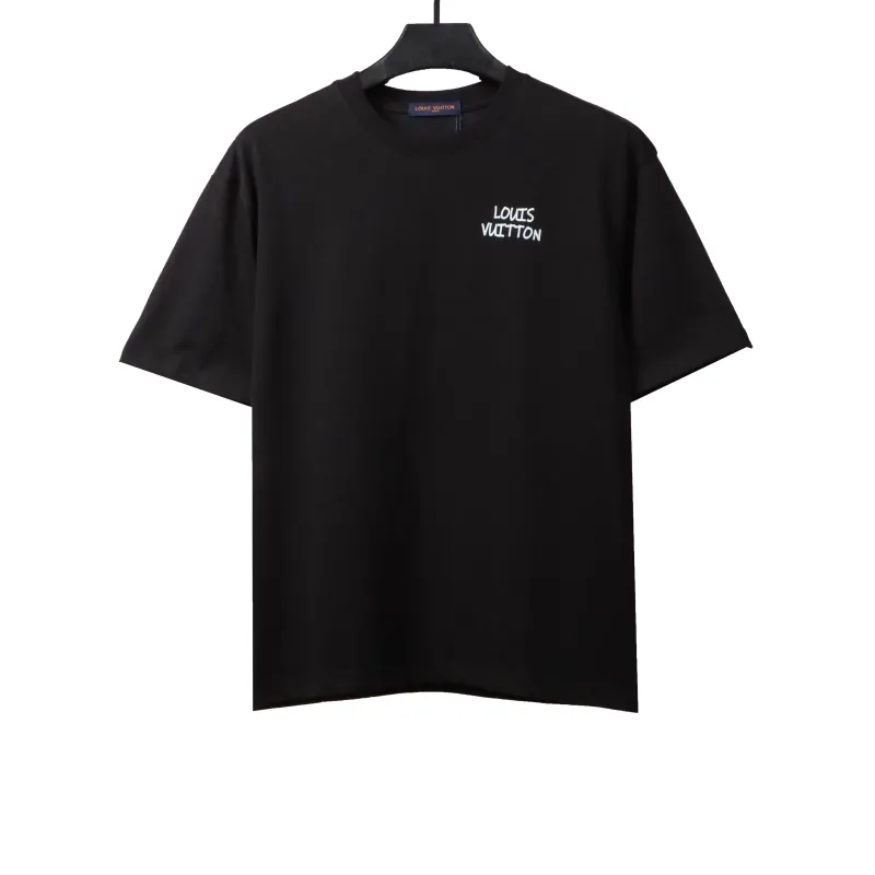 Louis Vuitton back flower print T-Shirts black