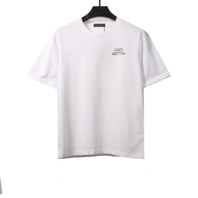 Louis Vuitton back flower print T-Shirts white 01