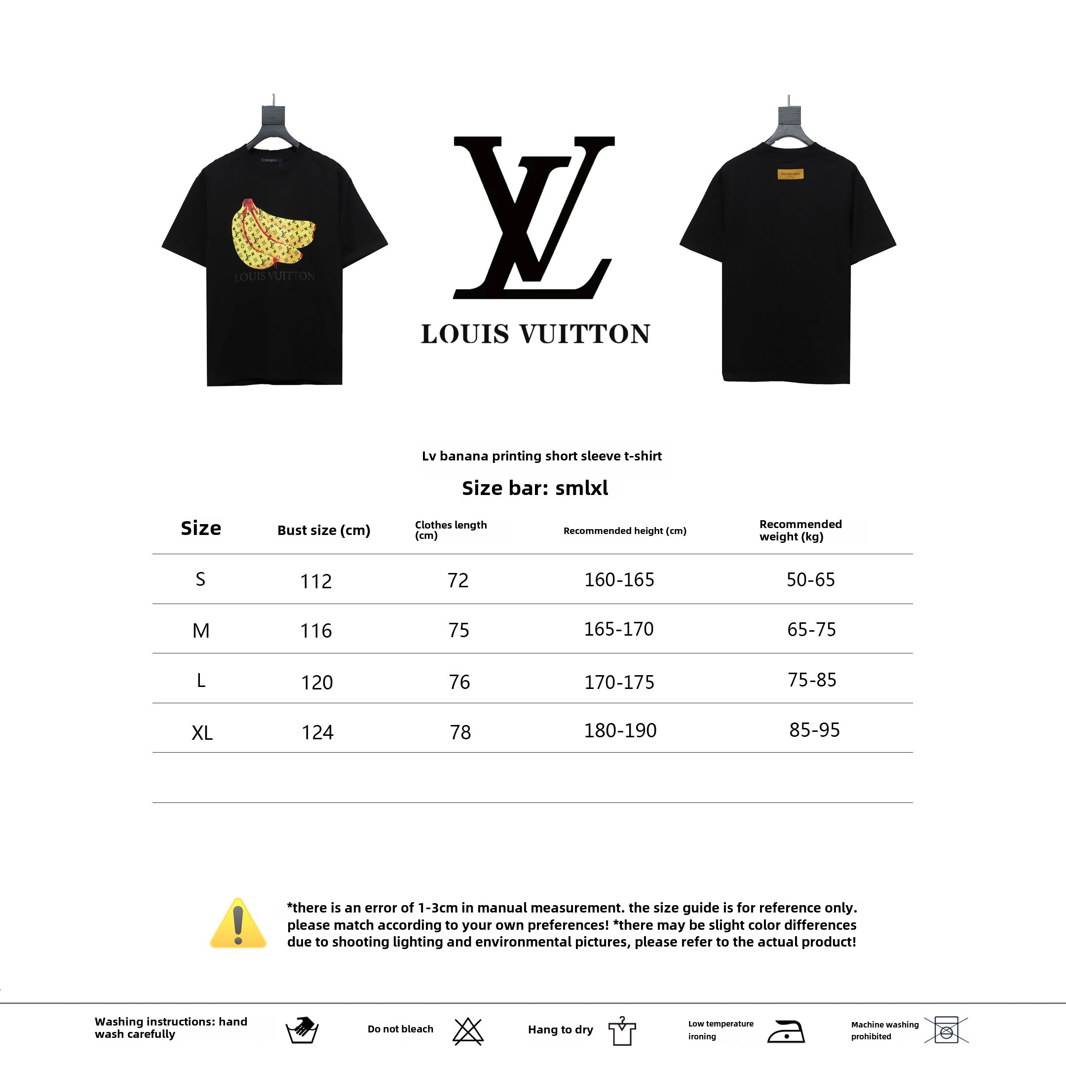 Louis Vuitton banana print T-Shirts black