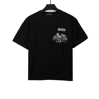 Louis Vuitton band pattern T-Shirts black 01