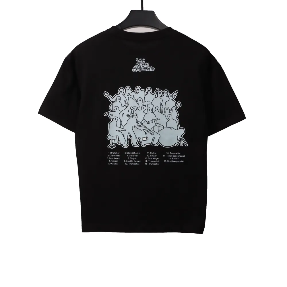 Louis Vuitton band pattern T-Shirts black