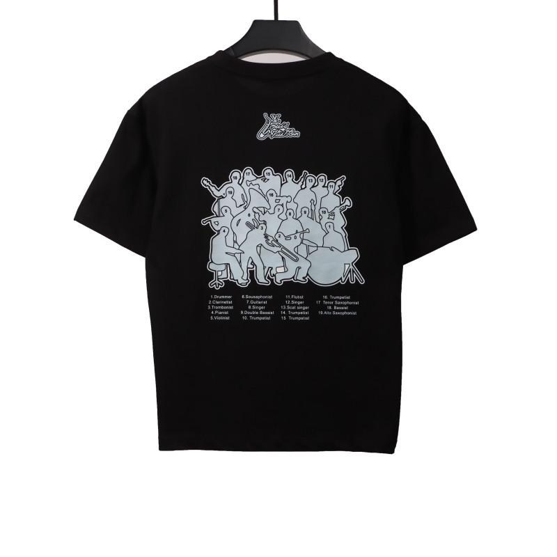 Louis Vuitton band pattern T-Shirts black