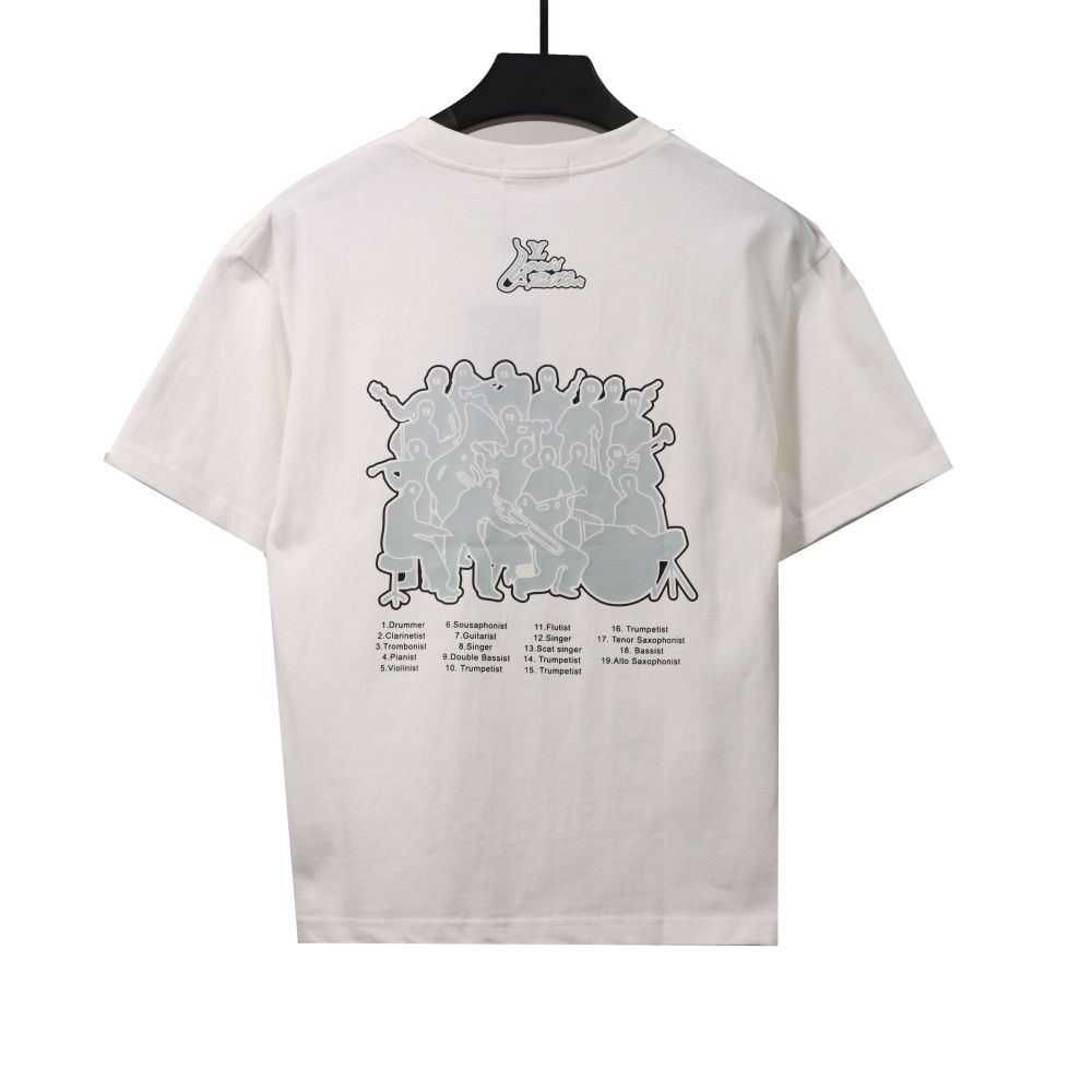  Louis Vuitton band pattern T-Shirts white