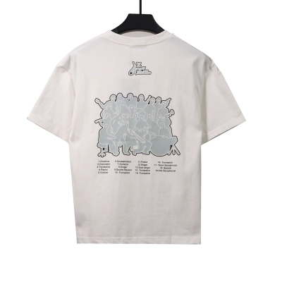 Louis Vuitton band pattern T-Shirts white 02