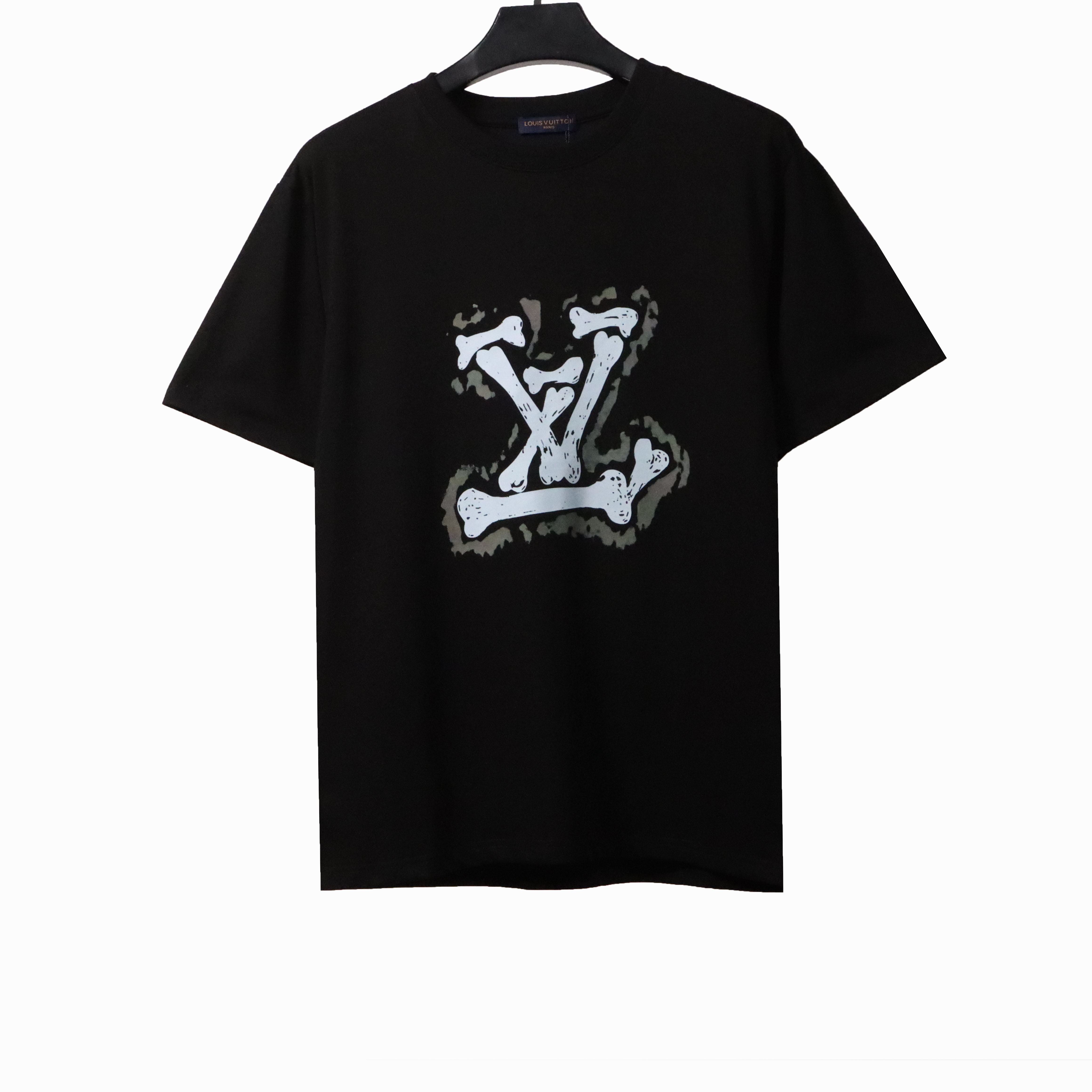 Louis Vuitton bone patchwork logo print T-Shirts black