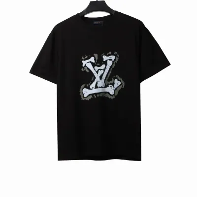 Louis Vuitton bone patchwork logo print T-Shirts black 01