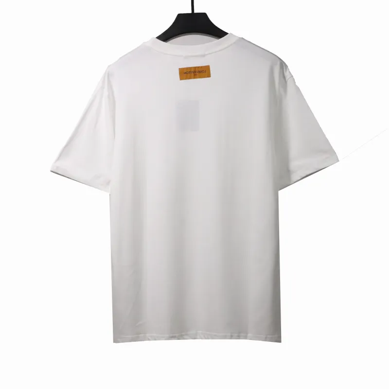  Louis Vuitton bone patchwork logo print T-Shirts white