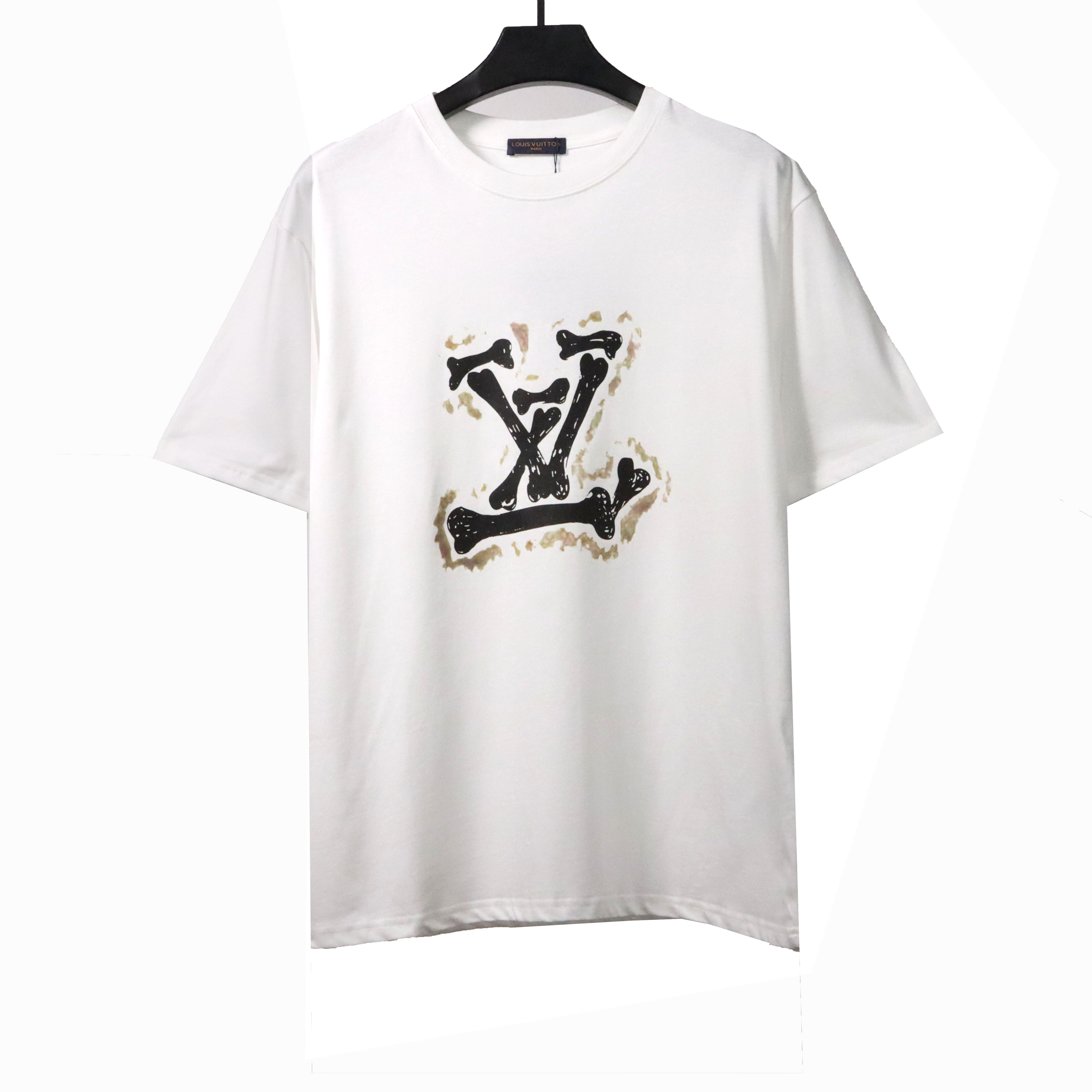 Louis Vuitton bone patchwork logo print T-Shirts white