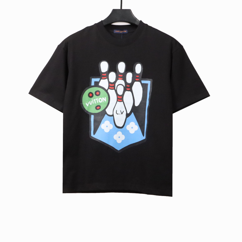 Louis Vuitton bowling print T-Shirts black