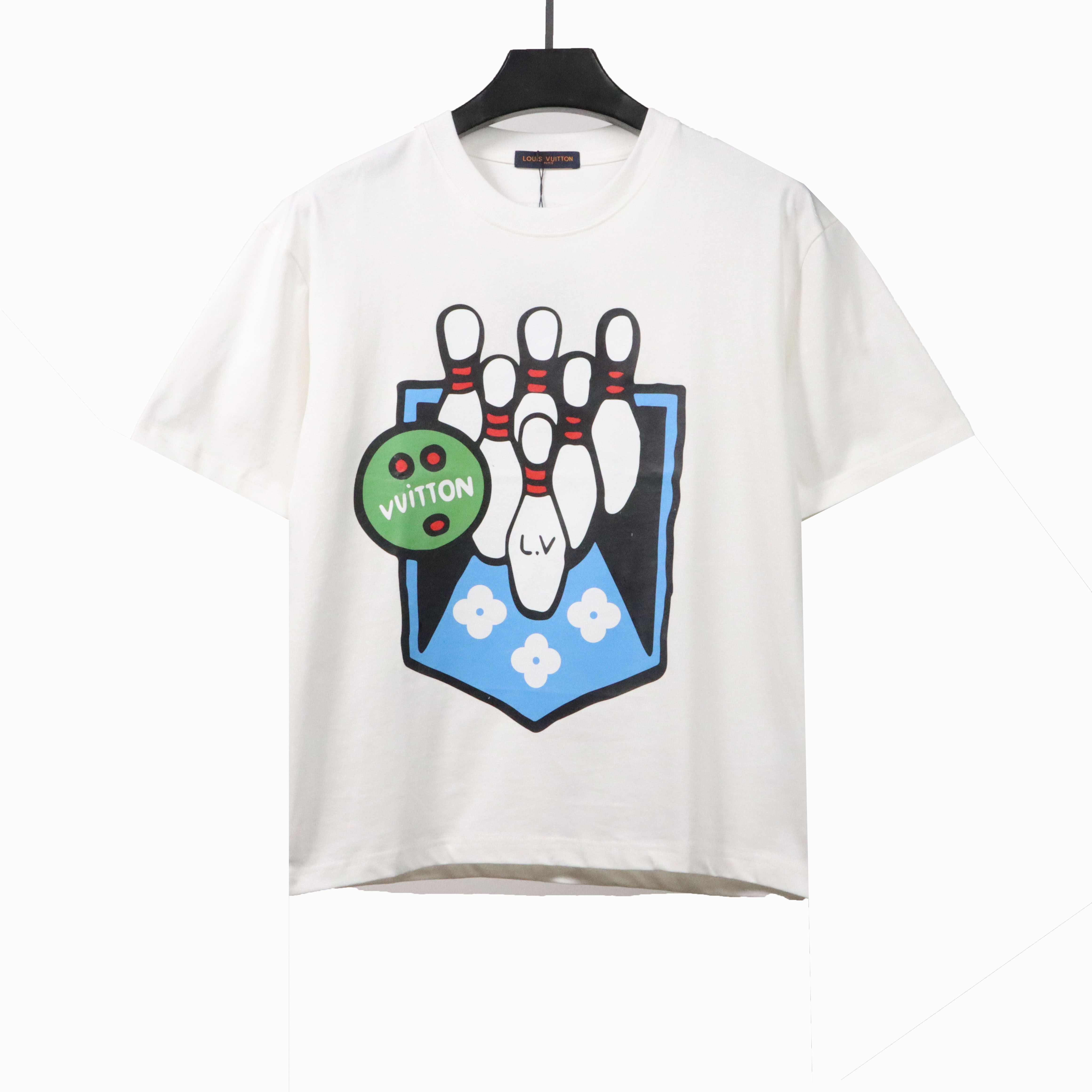 Louis Vuitton bowling print T-Shirts white