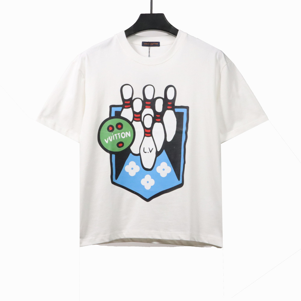 Louis Vuitton bowling print T-Shirts white