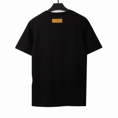 Louis Vuitton clown smiley face logo print T-Shirts black 02