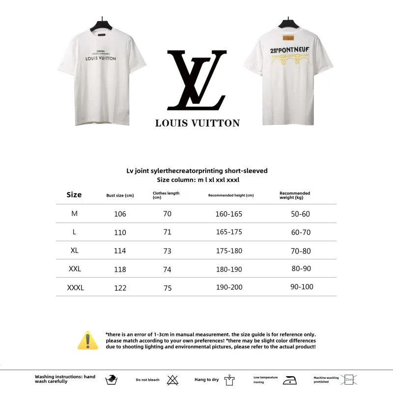 Louis Vuitton co-branded Tyler thecr ​​eator print T-Shirts white