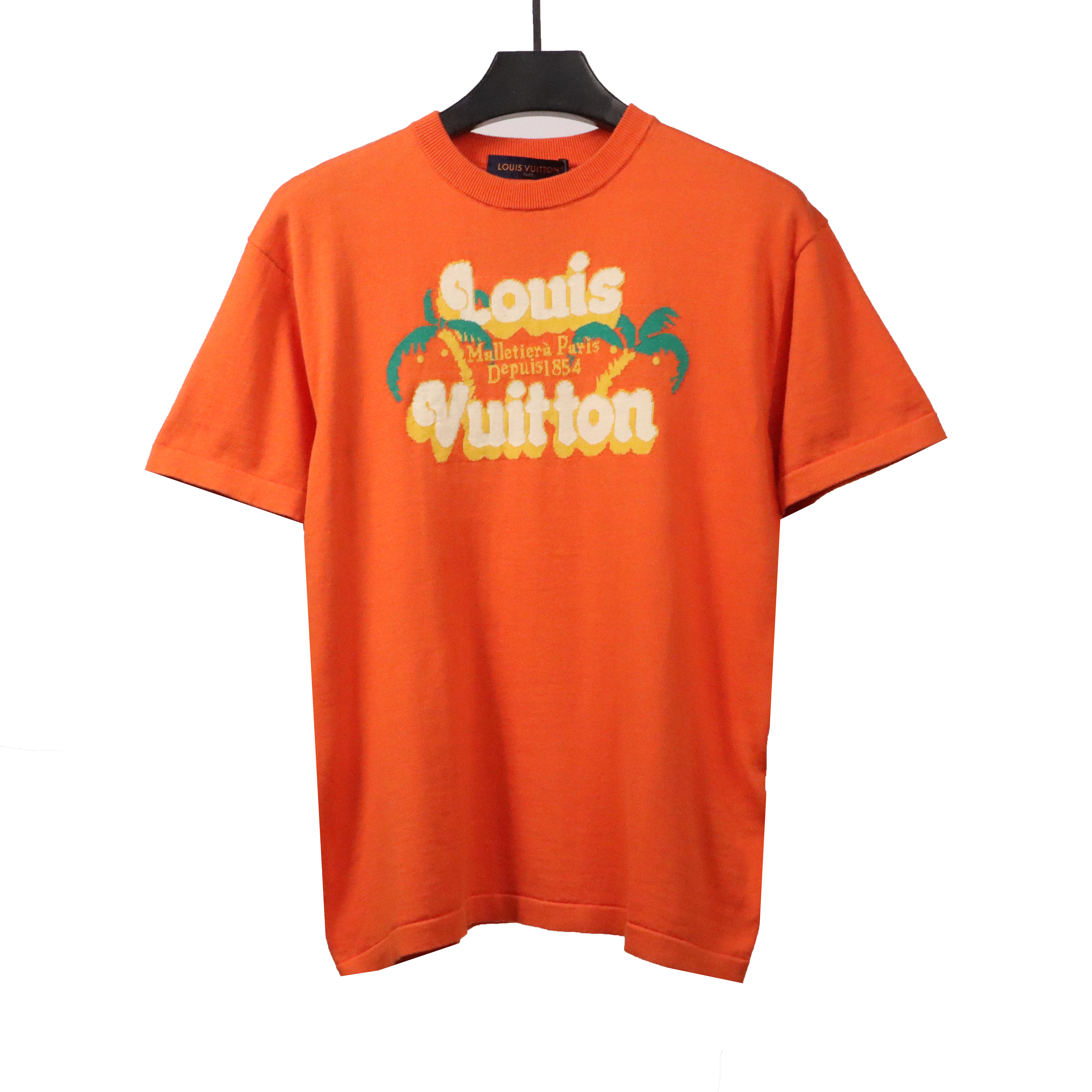 Louis Vuitton Coconut jacquard knitted round neck T-Shirts