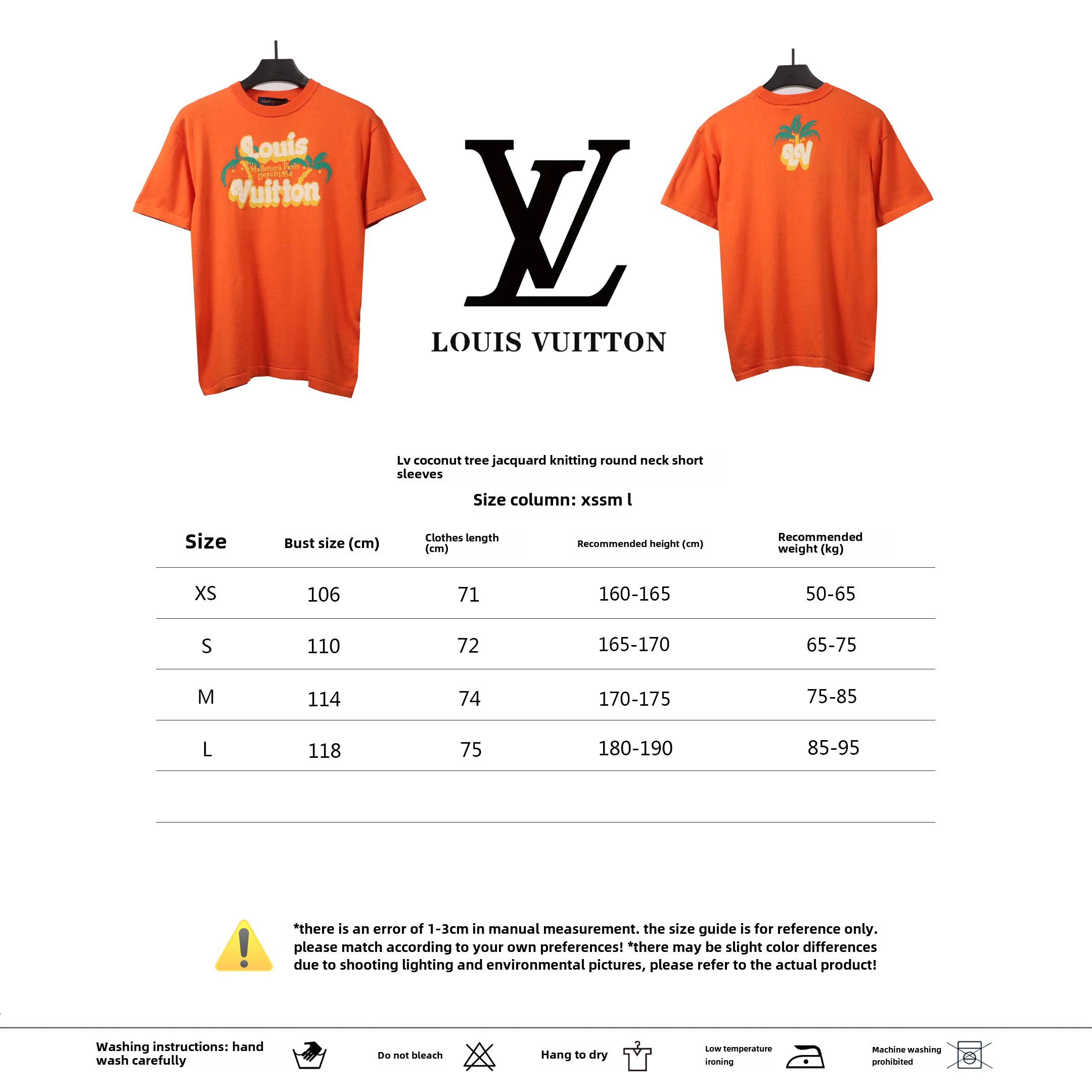 Louis Vuitton Coconut jacquard knitted round neck T-Shirts