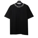 Louis Vuitton collar letter print round neck T-Shirts black