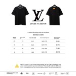  Louis Vuitton collar letter print round neck T-Shirts black