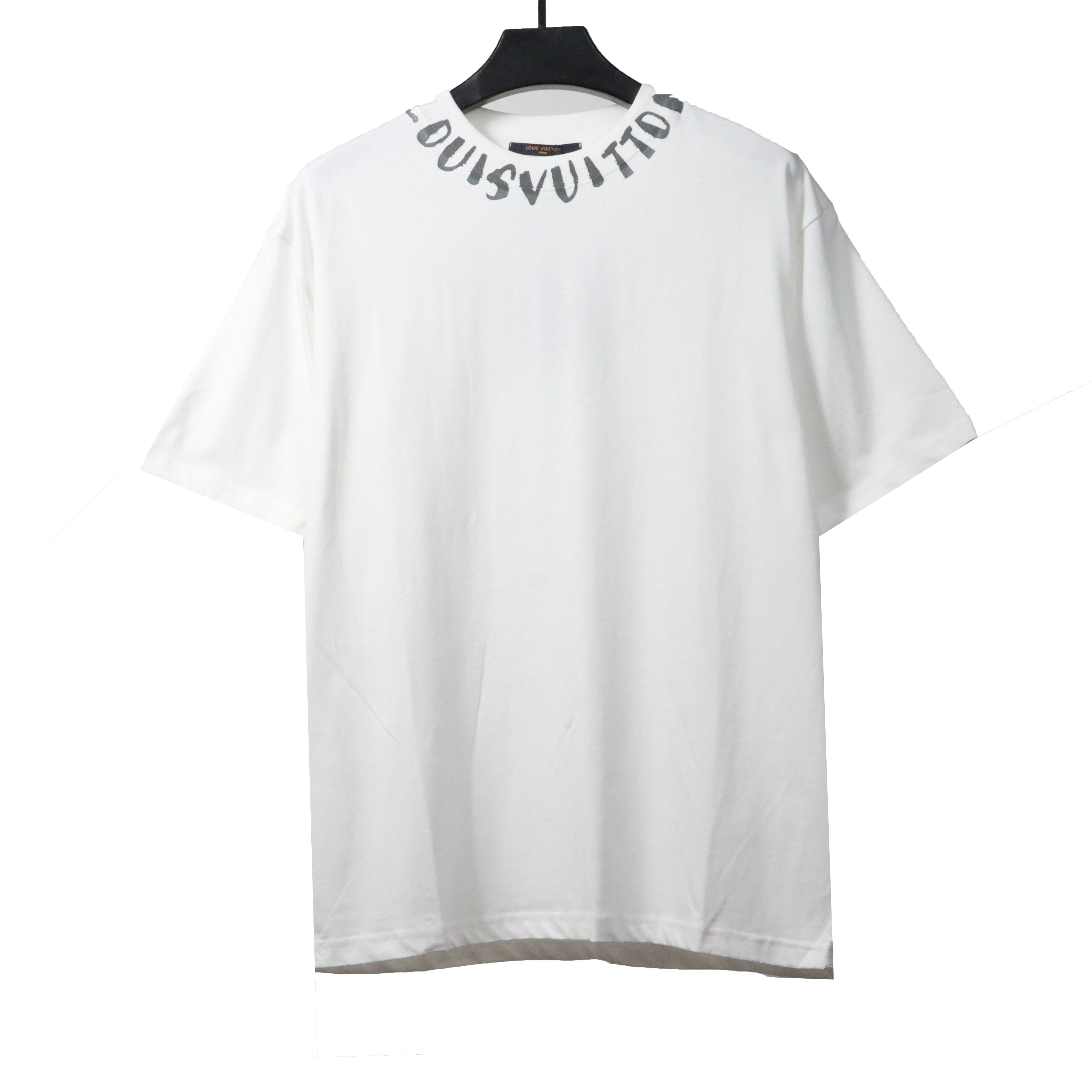 Louis Vuitton collar letter print round neck T-Shirts white