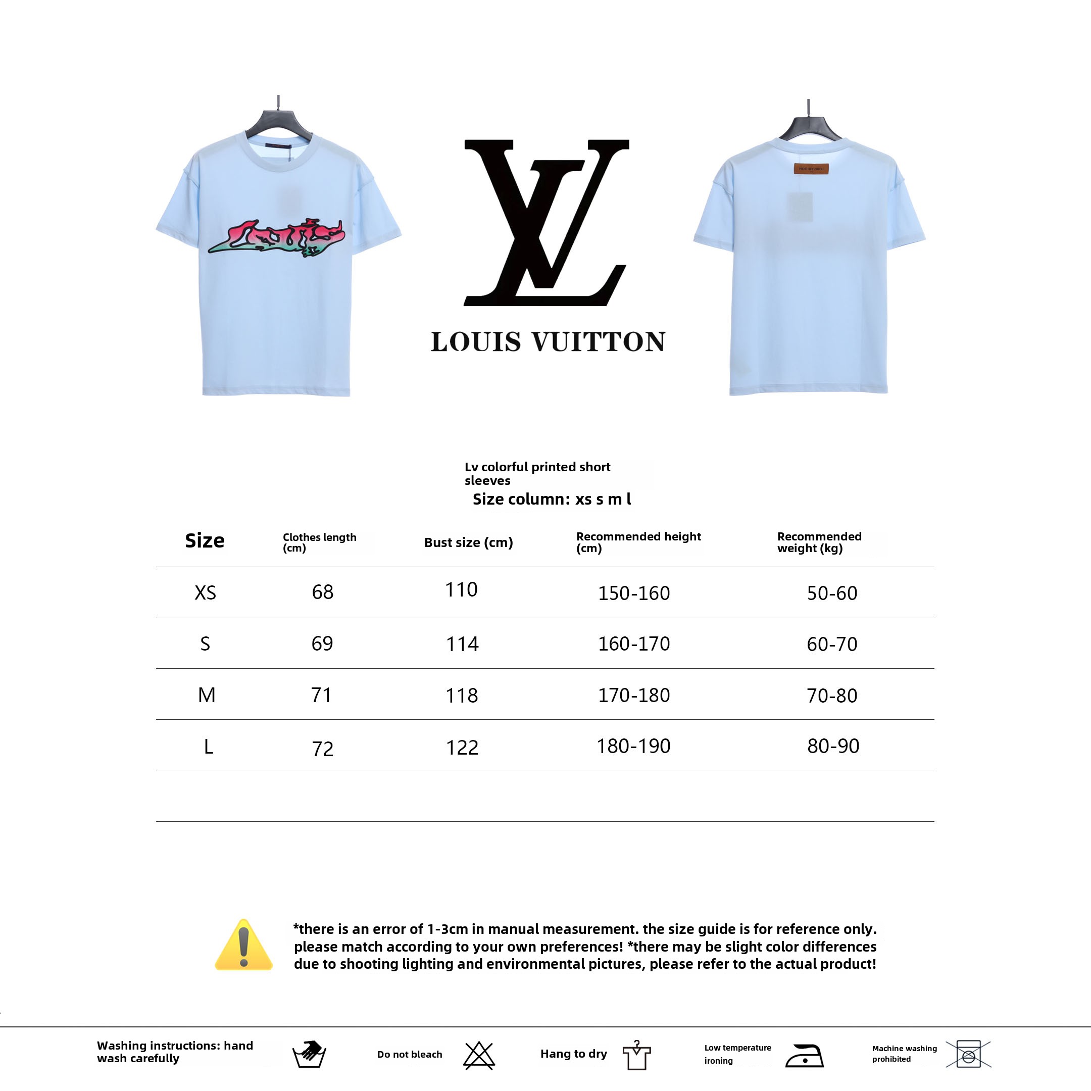 Louis Vuitton colorful print T-Shirts blue