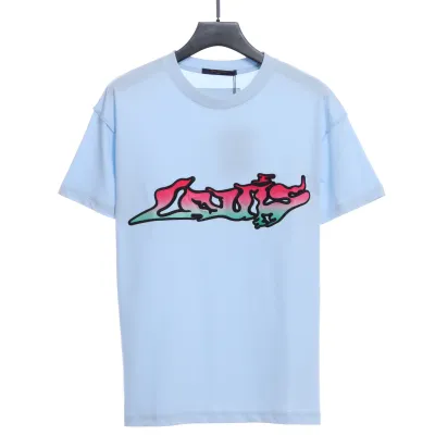 Louis Vuitton colorful print T-Shirts blue 01