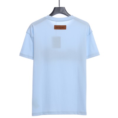 Louis Vuitton colorful print T-Shirts blue 02