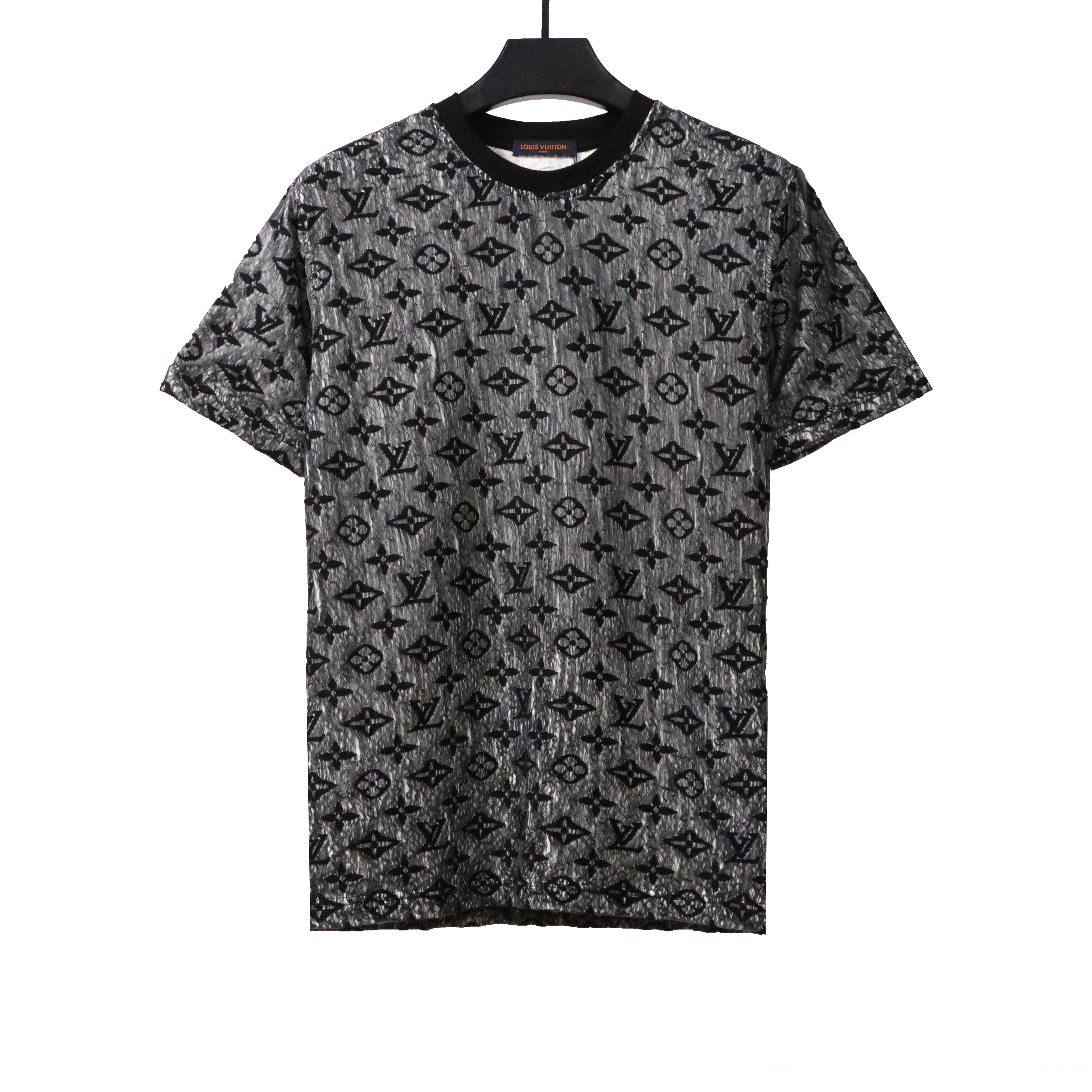 Louis Vuitton double-layer mesh jacquard monogram T-Shirts