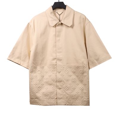 Louis Vuitton embossed denim T-Shirts beige 01