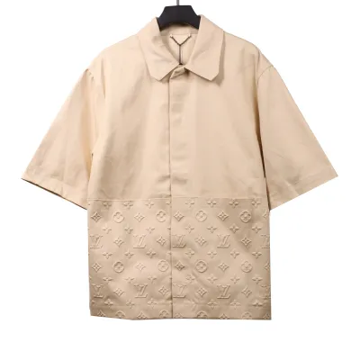 Louis Vuitton embossed denim T-Shirts beige 01