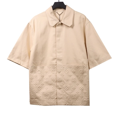 Louis Vuitton embossed denim T-Shirts beige 01