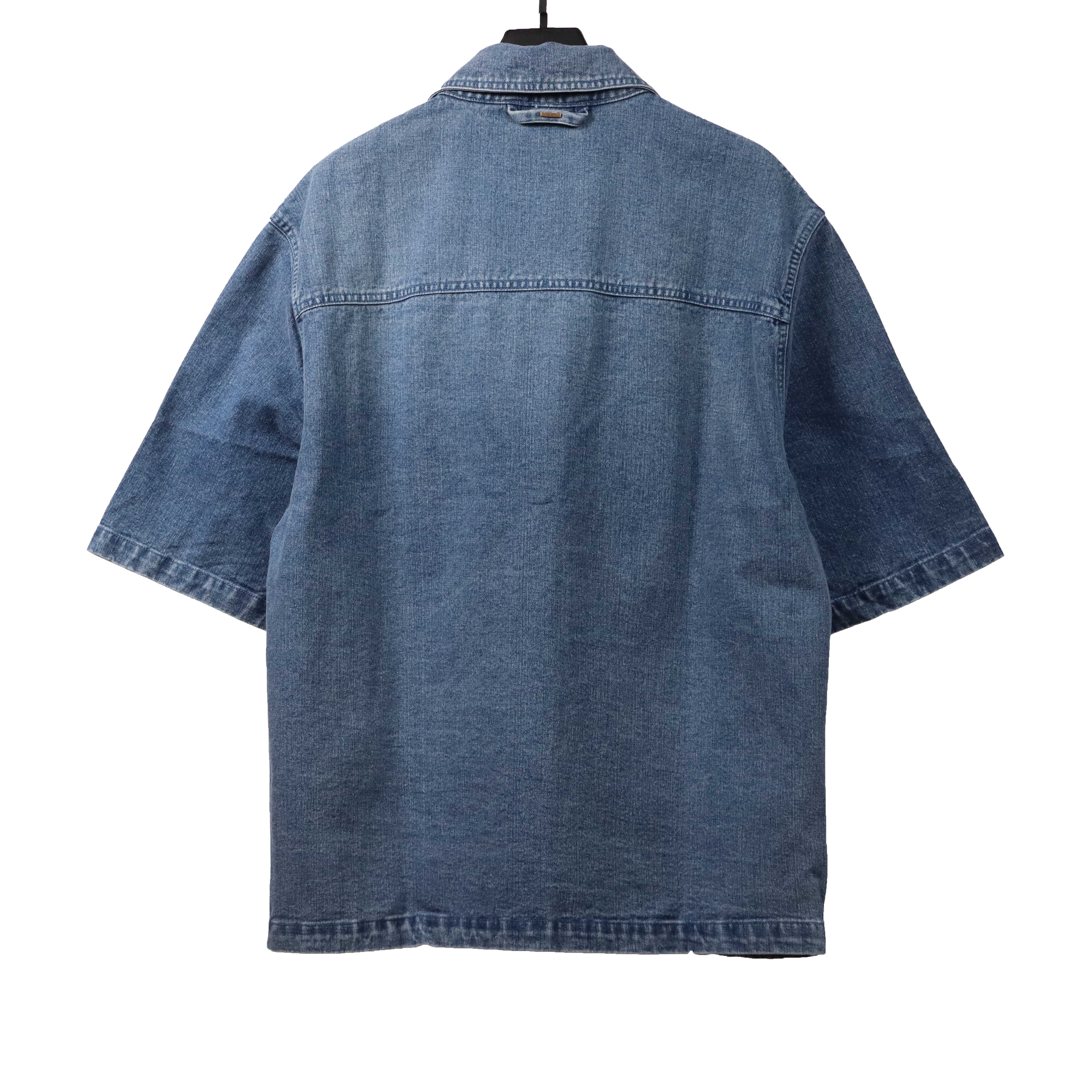Louis Vuitton embossed denim T-Shirts blue