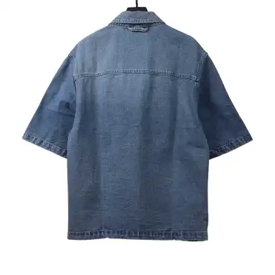 Louis Vuitton embossed denim T-Shirts blue 02