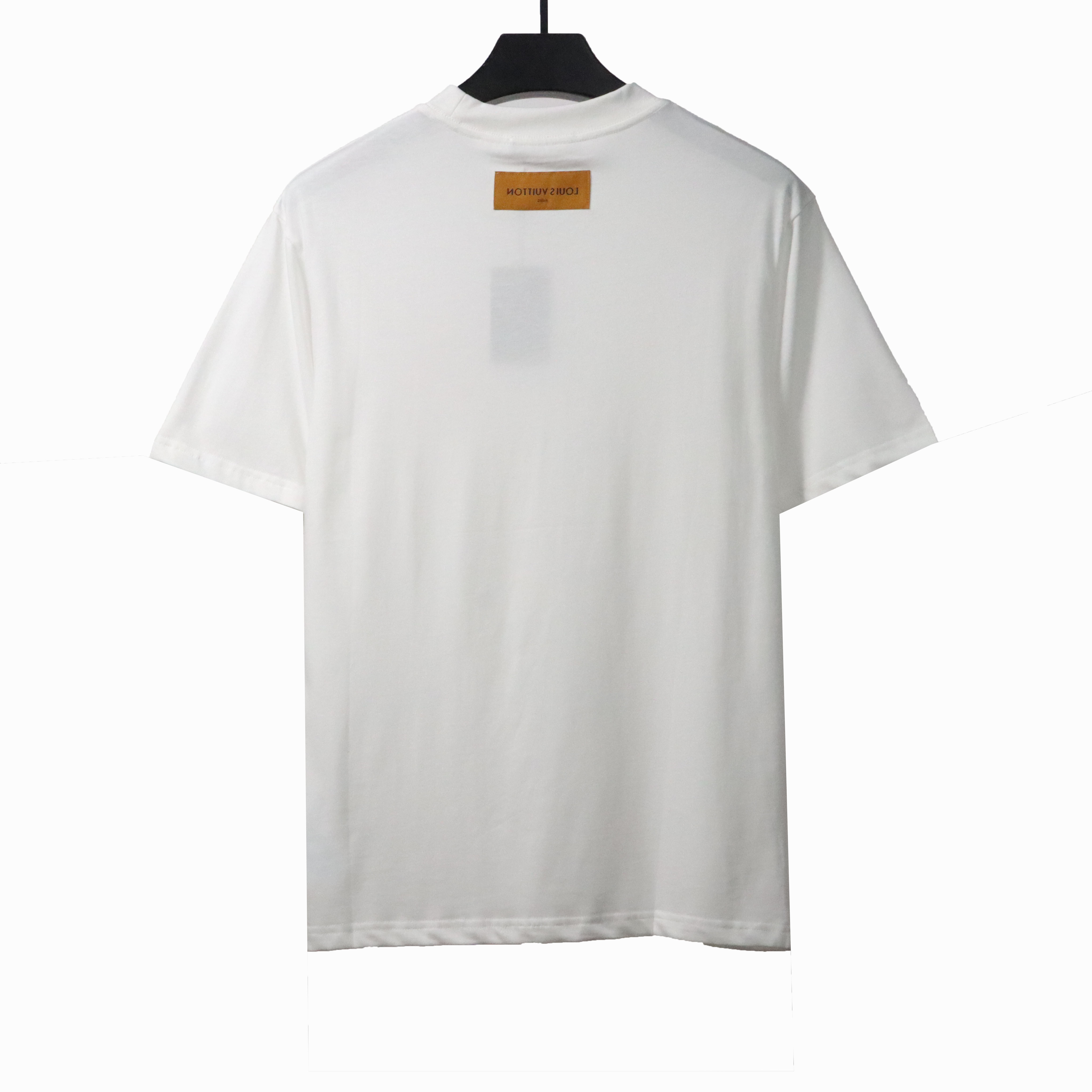 Louis Vuitton embossed fake pocket letter T-Shirts white