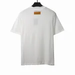  Louis Vuitton embossed fake pocket letter T-Shirts white