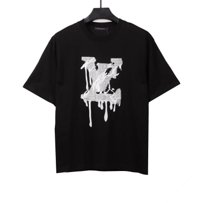 Louis Vuitton embroidered LOGO fluid T-Shirts 01