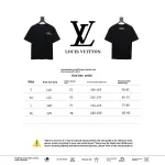  Louis Vuitton embroidered small flower double row T-Shirts black