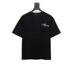  Louis Vuitton embroidered small flower double row T-Shirts black