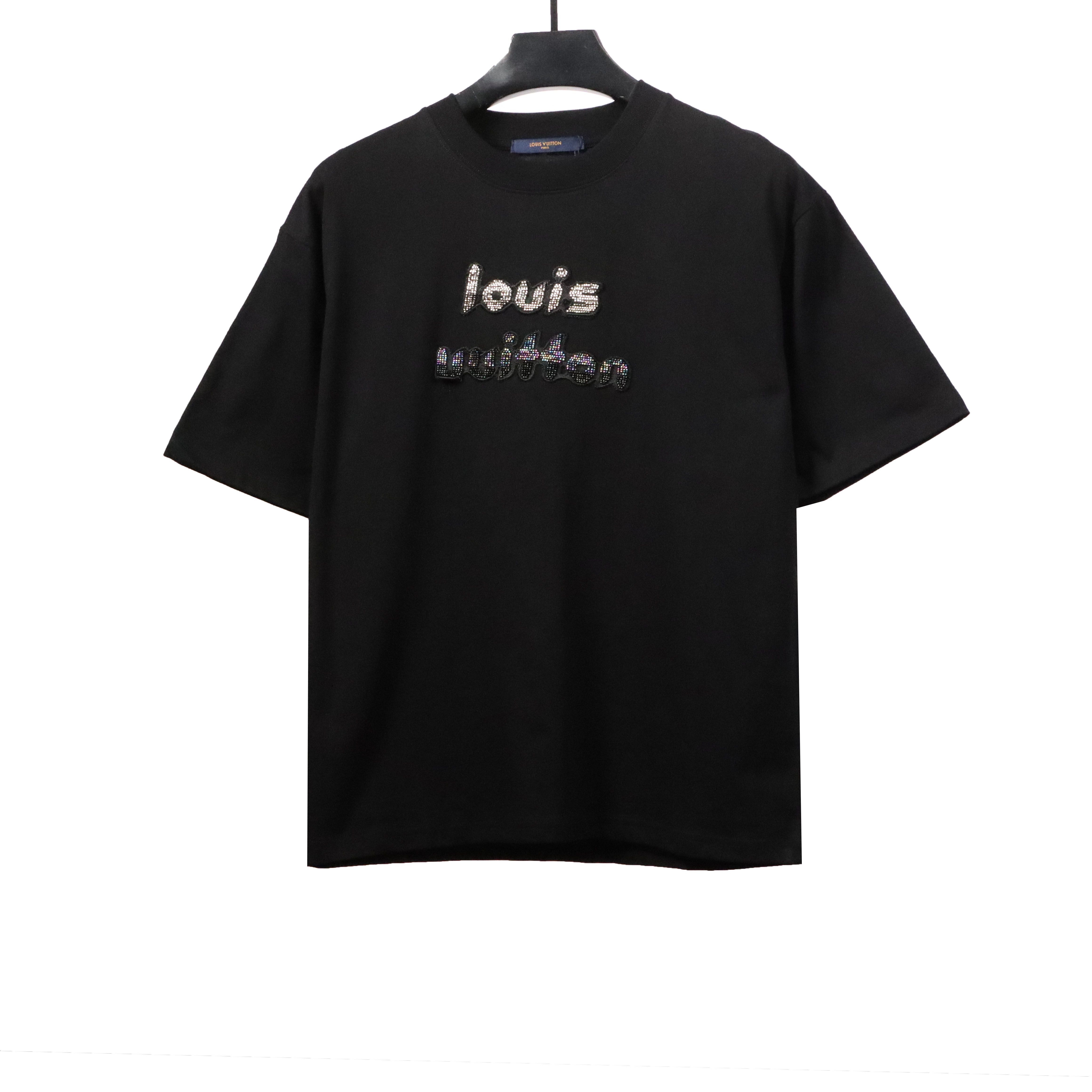 Louis Vuitton fantasy gradient beaded embroidery T-Shirts