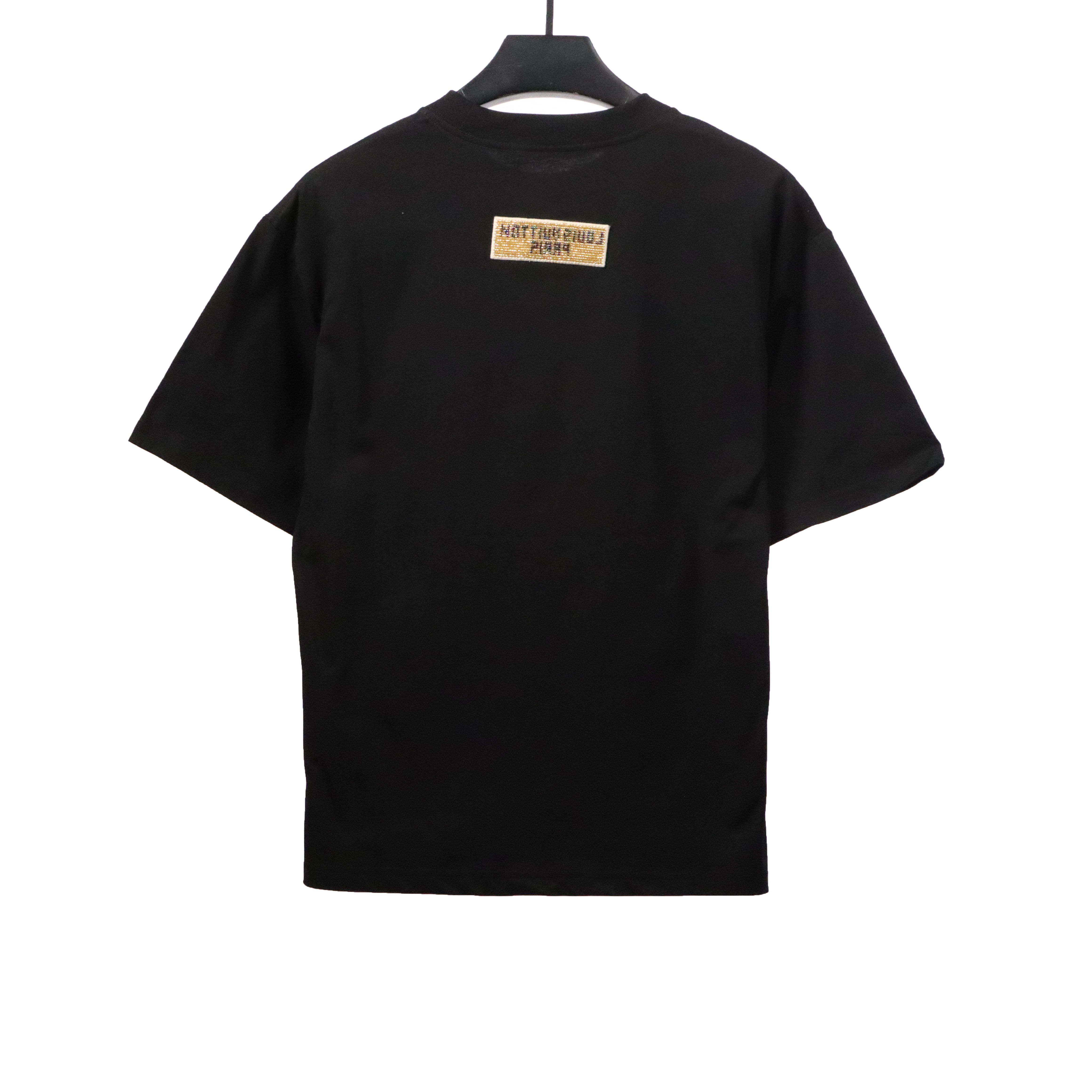 Louis Vuitton fantasy gradient beaded embroidery T-Shirts