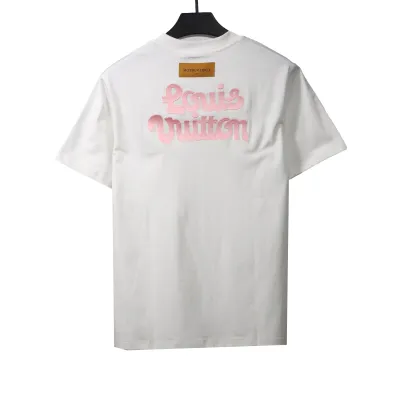  Louis Vuitton floral embroidery T-Shirts white 02
