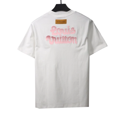 Louis Vuitton floral embroidery T-Shirts white 02