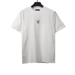  Louis Vuitton floral embroidery T-Shirts white