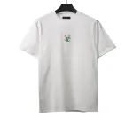  Louis Vuitton floral embroidery T-Shirts white