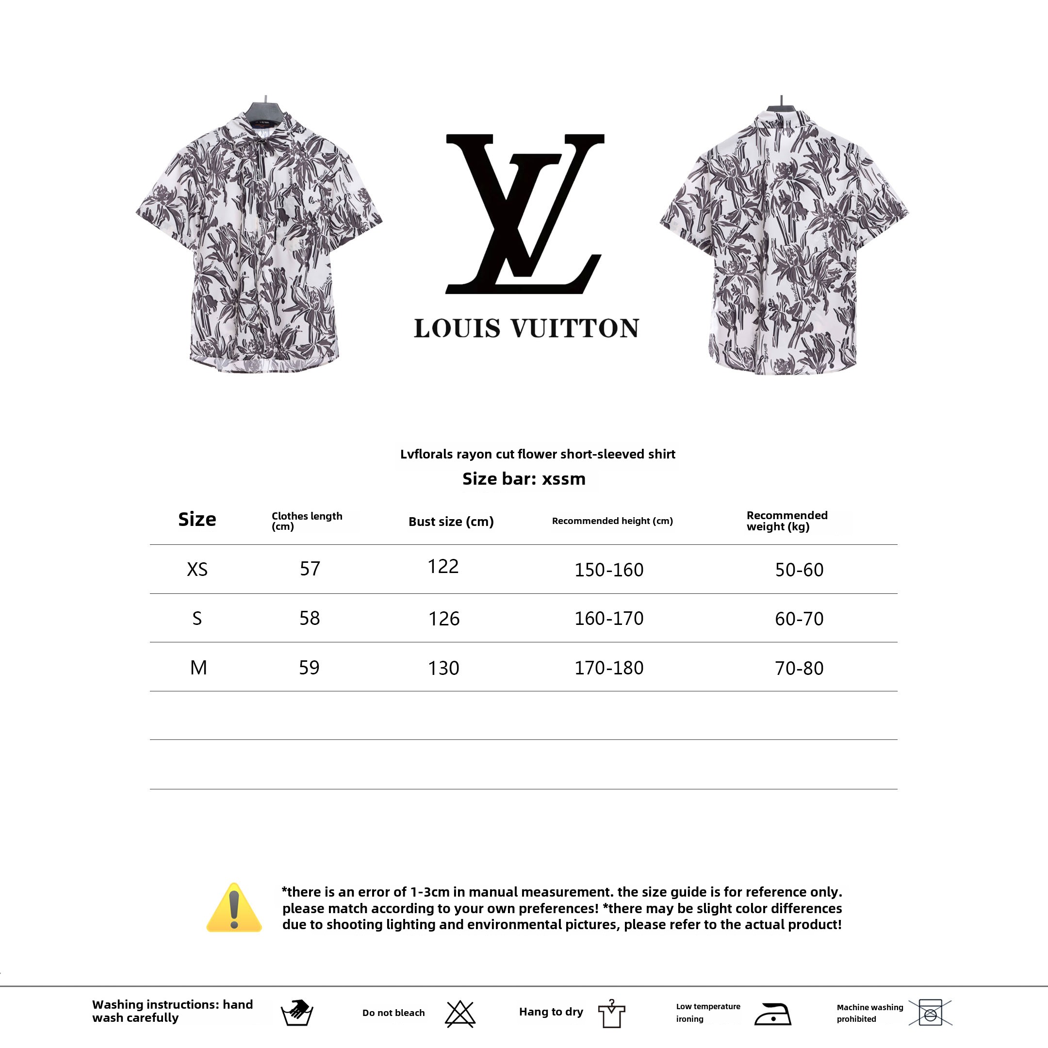  Louis Vuitton floral rayon cut flower T-Shirts