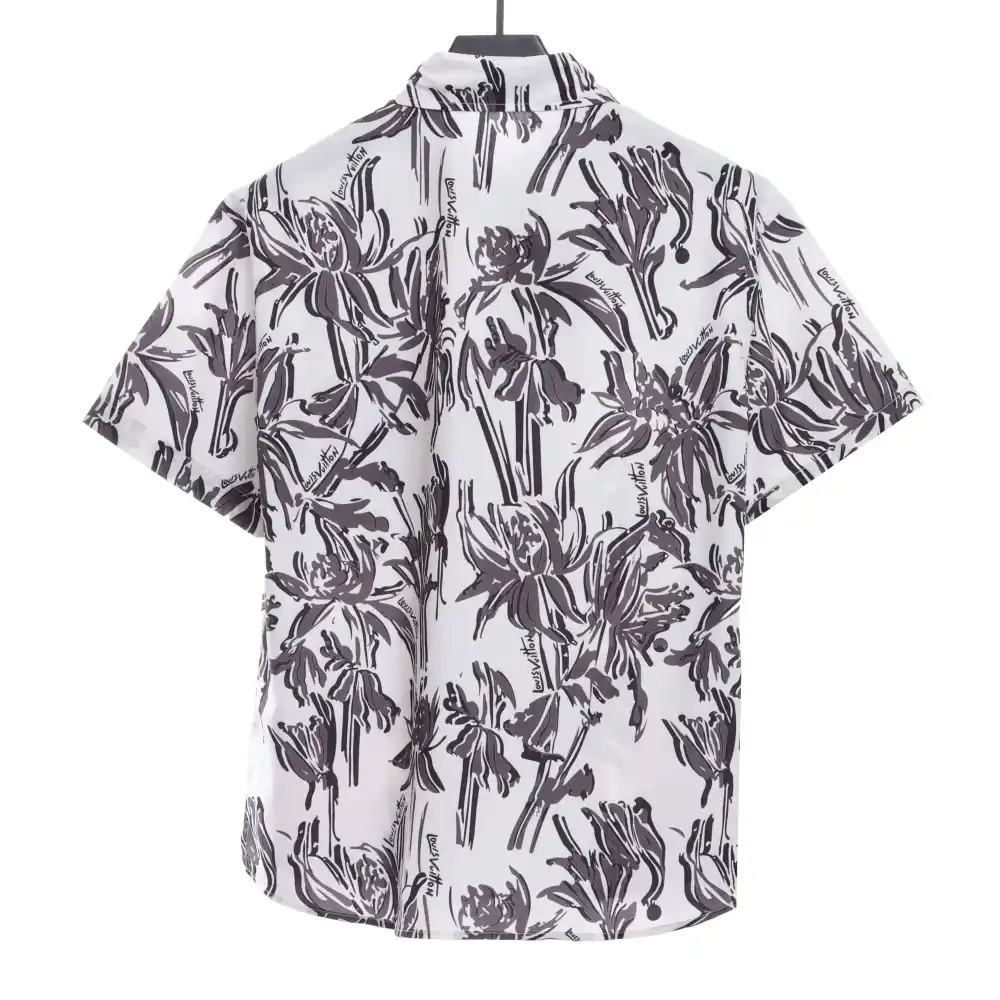 Louis Vuitton floral rayon cut flower T-Shirts