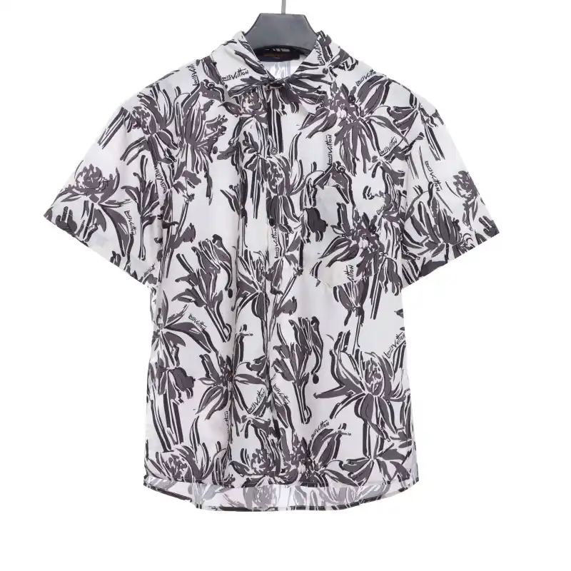 Louis Vuitton floral rayon cut flower T-Shirts