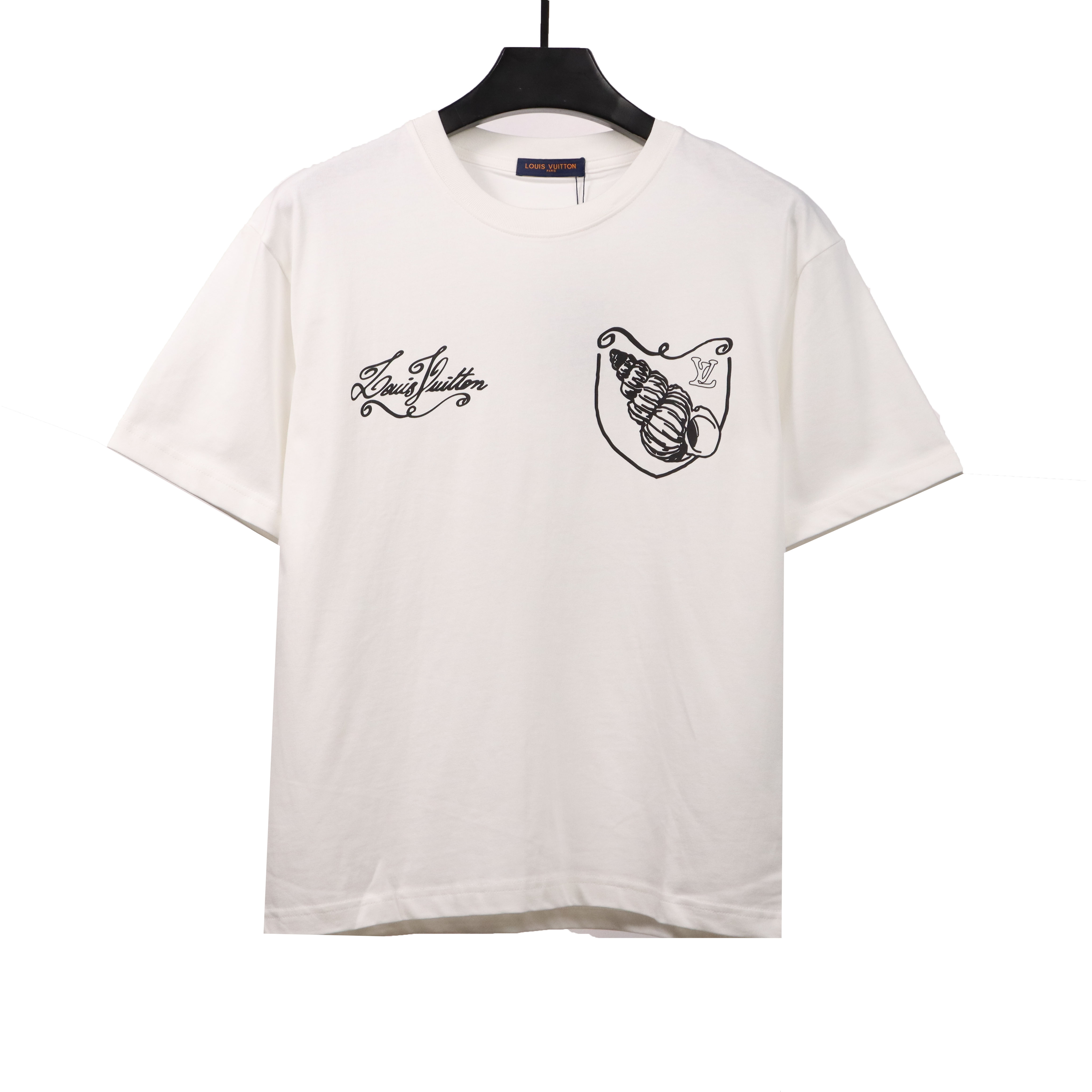  Louis Vuitton Flower embroidered T-Shirts