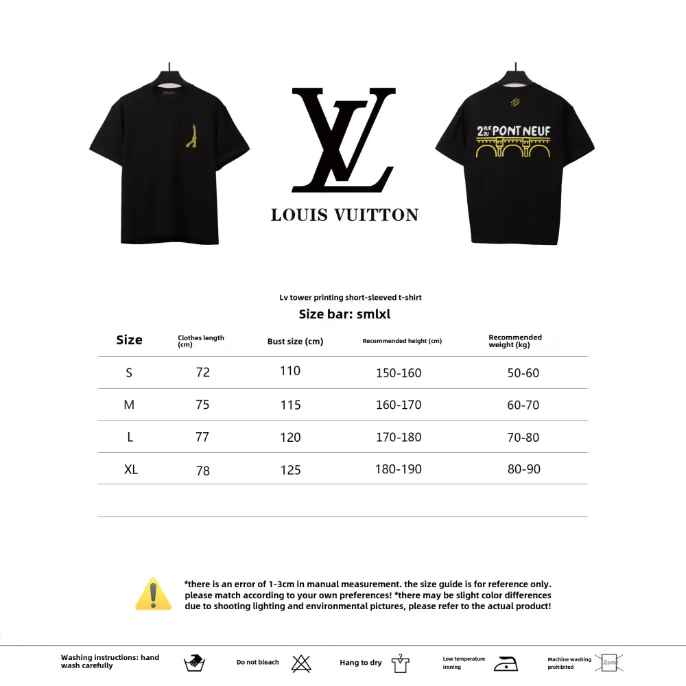 Louis Vuitton flower letter embroidered T-Shirts 1