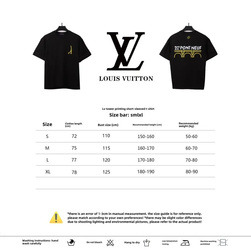  Louis Vuitton flower letter embroidered T-Shirts 1