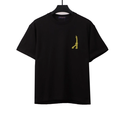 Louis Vuitton flower letter embroidered T-Shirts 1 01